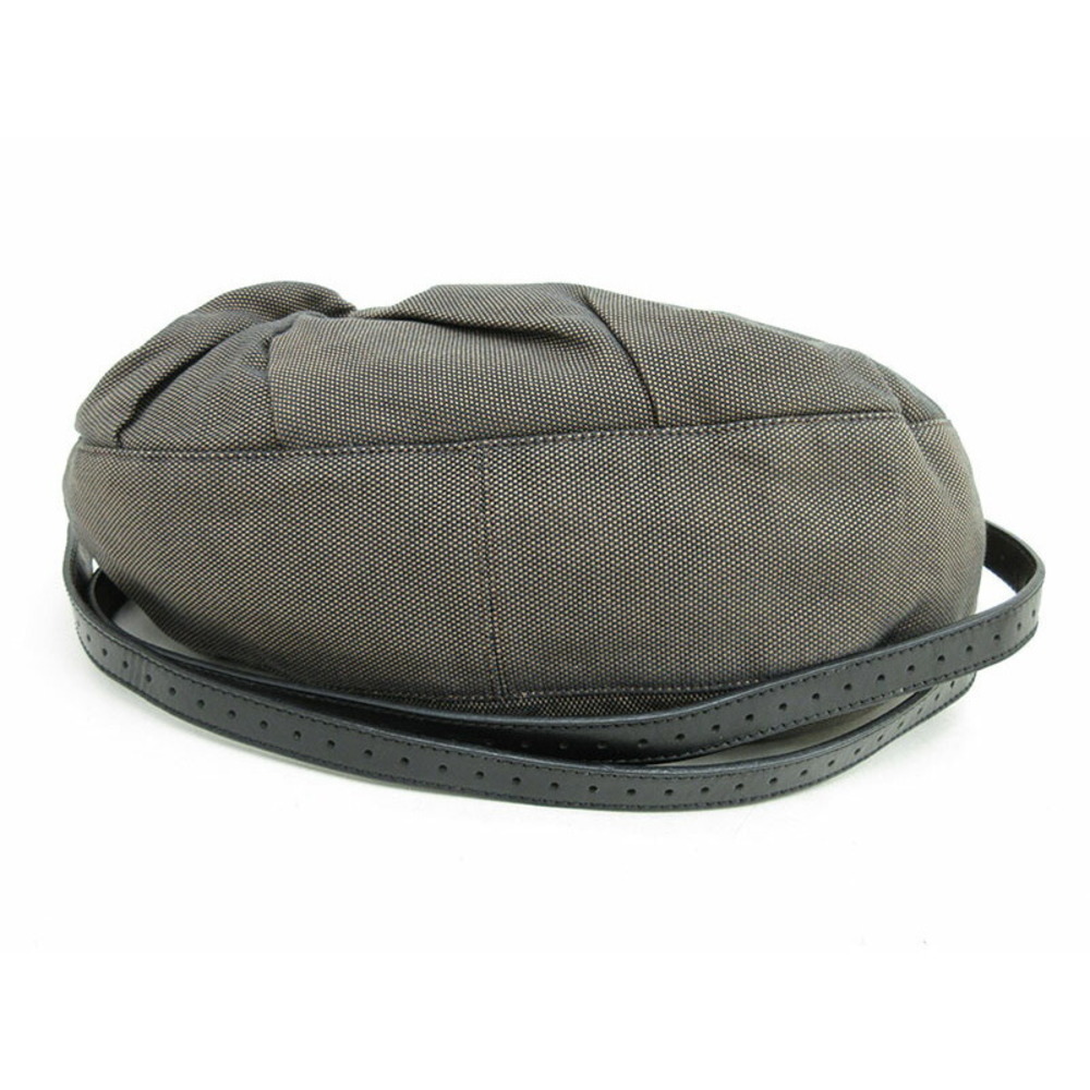 FENDI Shoulder Bag Brown Black Canvas Leather - Picture 4 of 10